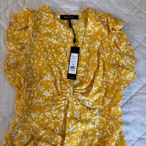 NWT Revolve Honey flutter sleeve top BCBGMaxAzria